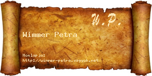 Wimmer Petra névjegykártya